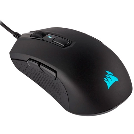 MOUSE ÓPTICO GAMER CORSAIR M55 RGB PRO, 12 400 DPI, USB, 8 BOTONES, NEGRO
